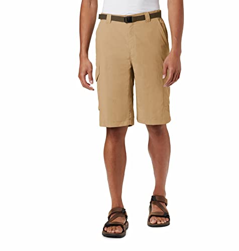 Image of Columbia Men's Regular Fit Shorts (AM4723 Cypress Heather Camo Print 40)