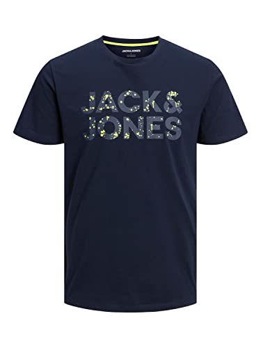 Image of JACK & JONES Men's Cotton Printed Slim Fit Crew Neck T-Shirt