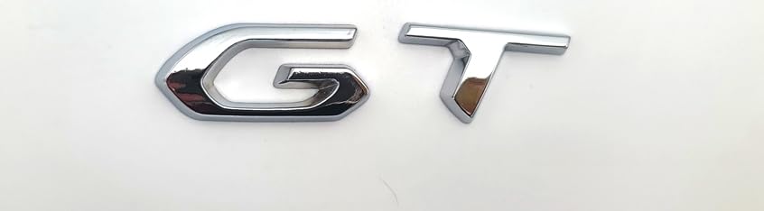Image of 2X 3D Metal GT Emblem Car Logo Trunk Lid Badge Sport Turbo Decal Replacement for Universal Vehicle, Car, SUV, Truck (Silver)