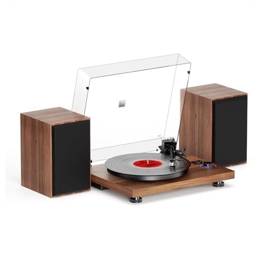 FEKTIK Record Player for Vinyl with Speakers,Bluetooth Turntable for Vinyl Records with 36W HiFi Stereo Speakers,Magnetic Cartridge & Adjustable Counter Weight and Anti-Skating,RCA Output