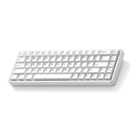 Image of Akko MOD68 8k Rapid Trigger Aluminum Gaming Keyboard Misty White Wired HE Keyboard, AstroAim Switch