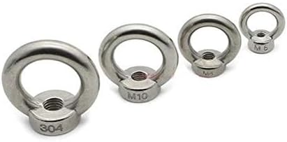 BKEKM Eye Nuts 4pcs Lifting Eye Nuts Thumb Screw Lifting Eye Nuts/Screw 304 Stainless Steel Ring Eyebolt Ring Hooking Nut Screws(M12)