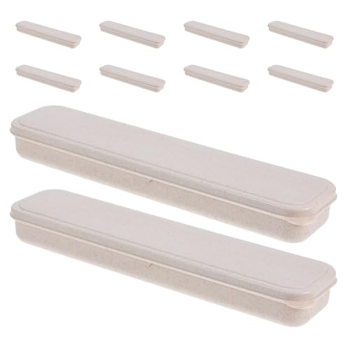 MOKKHNB 10個の旅行用具ホルダー:スロットスタンド収納ボックスオーガナイザー付きキャリーケース、アウトドア用再利用可能な食器キット、キャンプ用フォーク、スプーン、箸、食器用具用具用具用