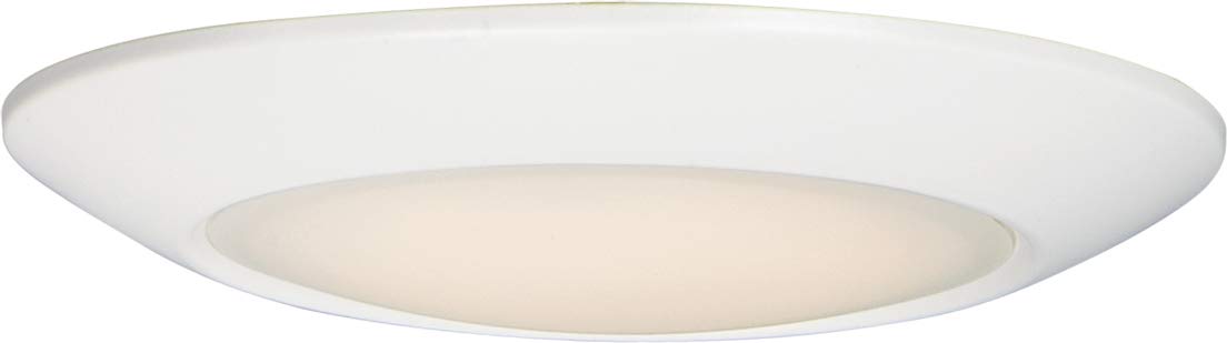 Maxim 57636WTWT Diverse JA8 Compliant Energy Star 6" Round Outdoor LED Flush Mount, 1-Light 12 Watt, 2700K, White