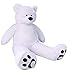 VERCART Ours en Peluche Geant Gros Nounours Blanc Teddy Bear XXL Doudou et Compagnie Ours Extra Doux Cadeau De Noël et Saint-Valentin 183cm