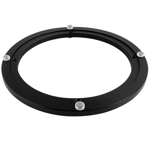 Image of TamBee 10 Inch Lazy Susan Hardware Heavy Duty Metal Rotating Hardware Turntable Bearing Ring 150lb Load Capacity Turntable Lazy Susan Parts Mechanism for Cabinets,Table Top and Craft (Base Only, Black