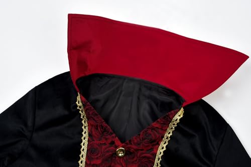 Disfraz Vampiro Medieval Deluxe para Niños con Bufanda miniatura 3