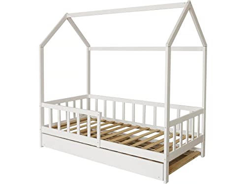 Habitat et Jardin Cama cabaña Infantil Paloma con cajón - 90 x 190 cm - Blanco