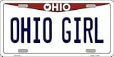 TNND Ohio Girl Ohio Hintergrund Neuheit Metall Nummernschild Schild 15,2 x 30,5 cm