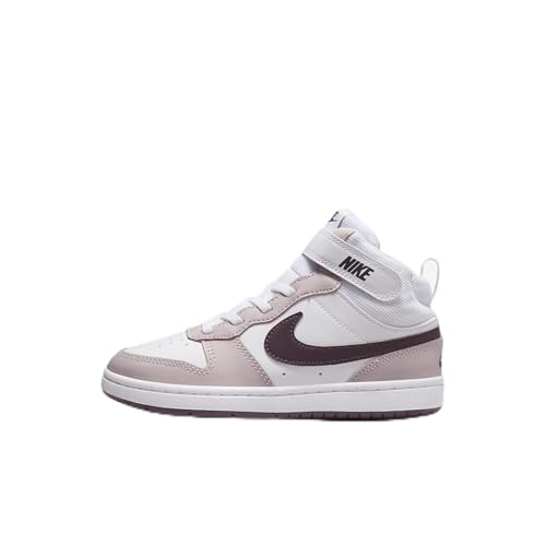 Nike CD7783-118 Nike Court Borough Mid 2 PS Bambina Uomo, White/Burgundy Crush-Platinum Violet EU 28 1/2