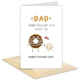 Hippeny Cute Food Pun Happy Father's Day Card, Dad, I DOUNT Know What I'd Do Without You, Fathers Day Thank You Daddy Card