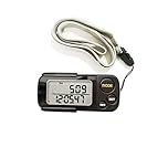 3DTriSport Walking 3D Pedometer with Clip and Strap, eBook 30 Days Memory, Accurate Step Counter, Walking Distance Miles/Km, Calorie Counter, Daily Target, Exercise Time