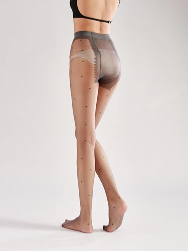 Image of Sahabowi Women Sheer Tights, High Waist Pantyhose, Vintage Control Top Stockings(Patterns Colourful), Pantyhose5