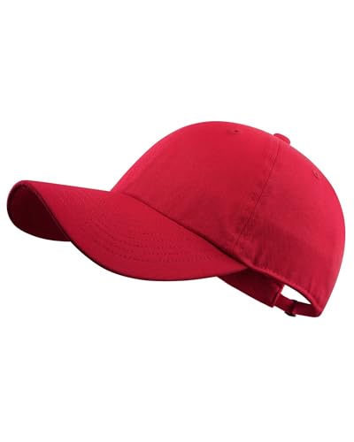 GADIEMKENSD Blank Baseball Cap Washed Cotton Hat for Women Men Unconstructed Soft Basic Hat Unisex Custom Items Plain Caps Dad Hats for Outdoor Sports Golf Running Hiking New Red