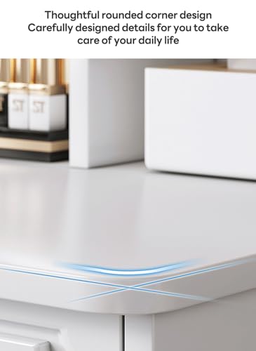 طاولة زينة عصرية بسيطة لغرفة النوم مع مرآة LED ودرج تخزين