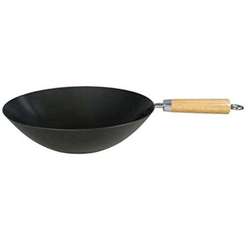 Swift Spice Wok Grande in Acciaio al Carbonio a Bordi Spessi, 30 cm