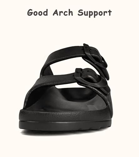 Image of Kids Slide Sandals Boys Girls Buckle Adjustable EVA Slipper Sandals