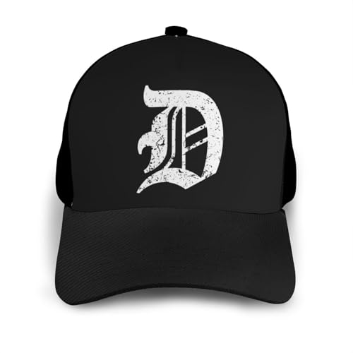 Detroit Unisex Classic Adjustable Curved Brim Baseball Cap, Trucker Hat3