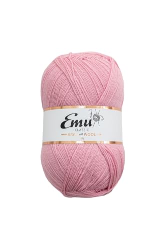 Emu Classic Aran with Wool 400g Ball Acrylic Blend Yarn 840m Soft Petal - 218