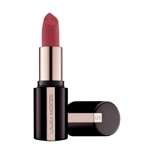 Laura Mercier Caviar Smoothing Matte Lipstick, 16HR Hydration, Long Lasting Wear, High Impact Color, Smudge- & Transfer-Proof, With Hyaluronic Acid + Vitamin E, 620 Pink Tulle - Medium blue tone pink
