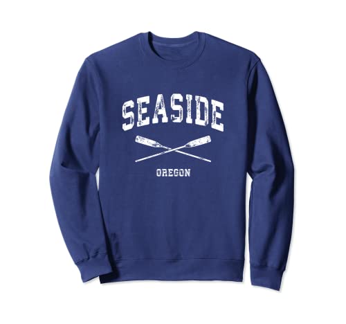 Seaside Oregon Vintage Nautical Cruzado Remos Sudadera
