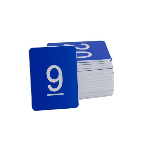 Plastic Numbered Tags Number Disc Number Token Rectangle (0-100, Blue) - Image 3