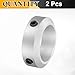 uxcell 2Pcs Set-Screw Collars 50mm Bore, Aluminum Alloy Shaft Collars, 70mm OD, 22mm Width Axle Collar Clamp for Linear Rod Shaft Guide
