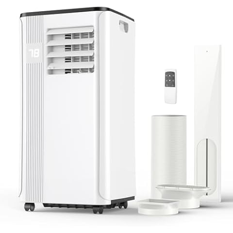 Portable Air Conditioners - 2024 Upgraded 10000 BTU Portable AC for Room up to 450 Sq. Ft, 3 in 1 AC Unit with 24H Timer, Smart Sleep Mode, Remote Control, Air Cooler for Bedroom Room Kitchen Camping Cover