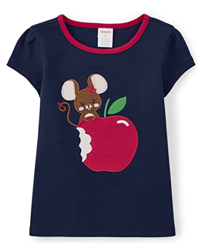 Image of Gymboree Girls' and Toddler Embroidered School T-Shirt