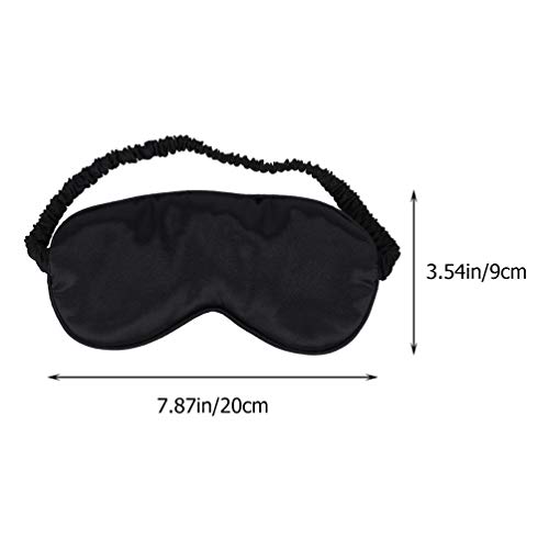 EXCEART 3 Stuks Luxe Zijde Eye Super Smooth Eye Night Eyeshade Blinddoek Voor Slapen Reizen Dutje Zwart Groen Paars - Image 7