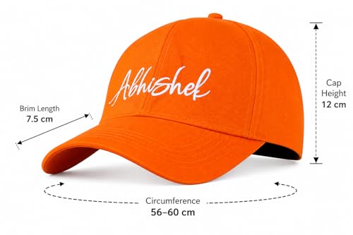 Image of AICA Personalised Name Cotton Cap for Men & Women � Black, Free Size | Gifts for Men & Women