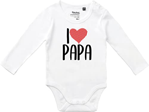 Kleckerliese Baby Body 'I Love Oma' - Bio-Baumwolle Strampler 0-3 Monate