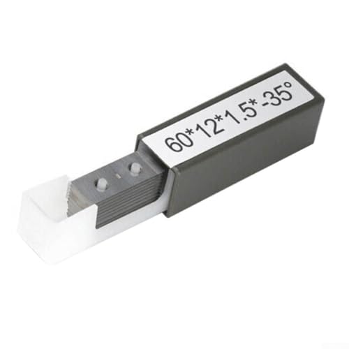 Lot de 10 fraises carrées en carbure de tungstène 60 x 12 x 1,5 mm 35° à double tranchant pour grattoir à bois de 60 mm, têtes de rabot, rabot en spirale