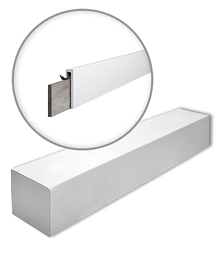 CF2S WALLSTYL Cubre zócalos - 18 piezas (36 m) - 110 x 22 x 2000 mm - NOËL & MARQUET - una marca de NMC - Poliestireno de alta densidad