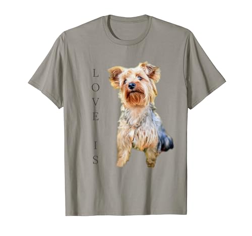 Maglietta Yorkshire Terrier Yorkie Mom Dad Dog Lover Love Is Tee Maglietta