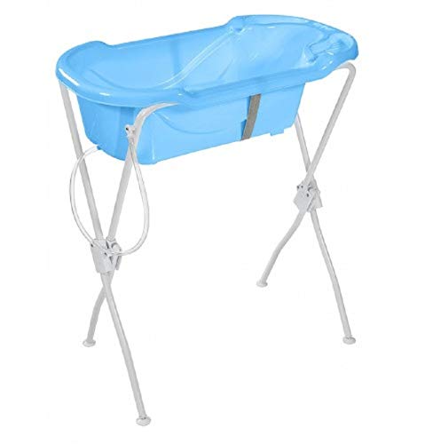 Banheira Ergonômica Com Suporte Azul 28 Litros Tutti Baby