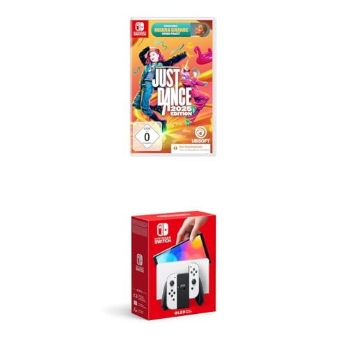 Just Dance 2025 Edition (Code in a box) - [Nintendo Switch] + Nintendo Switch-Konsole (OLED-Modell) Weiß