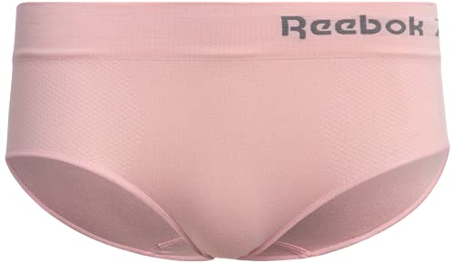 Reebok Women's Underwear - Seamless Hipster Briefs (5 Pack), Size Large, Grey/Black/Pink Print #TOP4