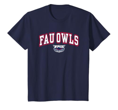Kids Florida Atlantic Owls Kids Arch Over Navy T-Shirt