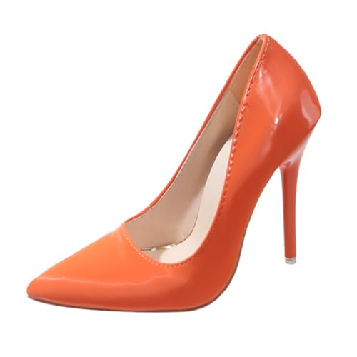 Minetom Damen Pumps Spitz Stiletto Lackleder Schuhe High Heels...