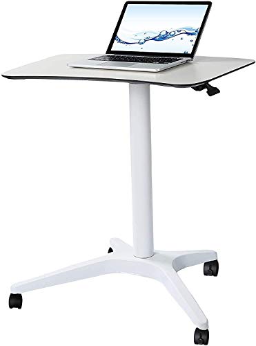 Pneumatic Adjustable Height Laptop Desk, Sit and Stand Mobile, Ergonomic Design, Excellent Lectern