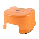 DOITOOL Rutschfester Dicker Kunststoff tritthocker mit Cartoon Motiv für Sicherer Badezimmer Toilettenhocker für Junge Mädchen windeltraining und Waschbecken Stabil und Platzsparend