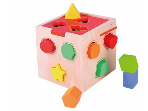NATURPLAY Cubo de Formas y Colores Madera