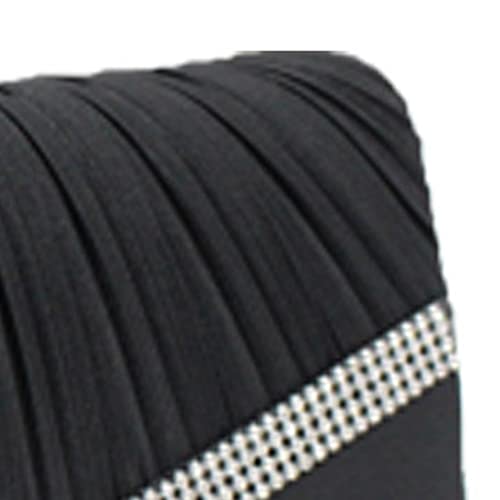 Pochette en soie haut de gamme pour femme, élégance noire durable 5 pièces