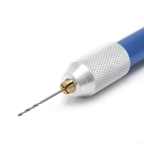 Yuanpgky Aluminum Alloy Hand Drill with 0.3-1.0mm Chuck Clamping Range for Woodworking, Plastic, Rubber and Model Materials - 115mm Length