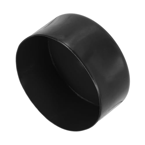Image of uxcell 4pcs Rubber End Caps 110mm(4 5 /16 Inch) ID x 80mm(3 1 /8 Inch) H Vinyl Round End Cap Cover Screw Thread Protectors Black