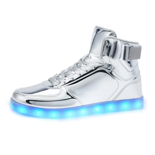 OEKLA Unisex LED Light Up Shoes, Fashion High Top LED Sneakers USB Rechargeable Glowing Luminous...
