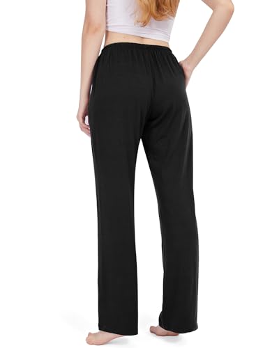 Image of BAMBOO COOL Women's Pajama Pants Comfy Lounge Sleep Bottoms with Pockets Stretch Drawstring Casual Pj Pants