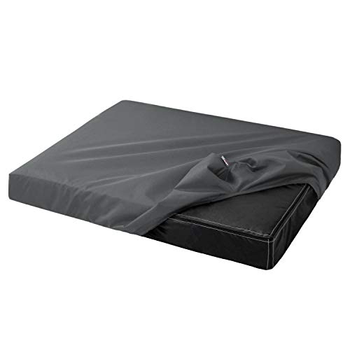 tierlando® Quick-Cover Maddox Basic Matratzenschoner für Hundebett und Hundematratze aus Polyester – rechteckiger, waschbarer Spannbettlakenbezug Größe: 100x70cm | Farbe: 02 Graphit