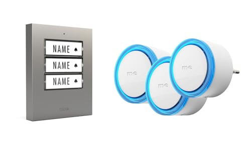 m-e Funkklingel BELL-573 Silber mit Sender und Empfänger für...